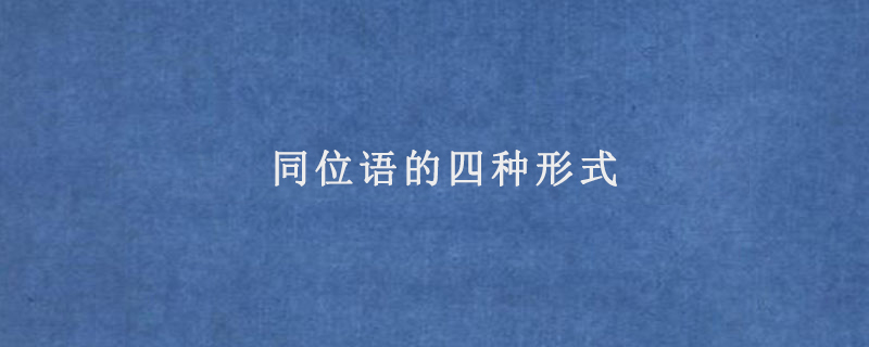 同位語的四種形式
