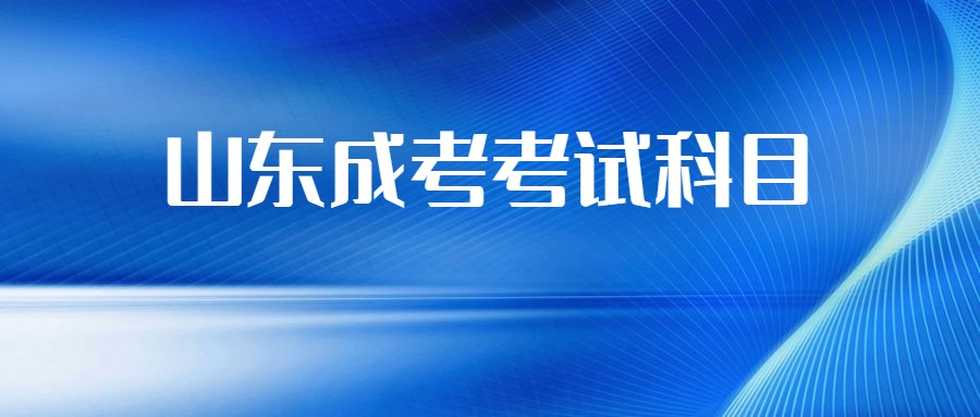 山東成考考試科目